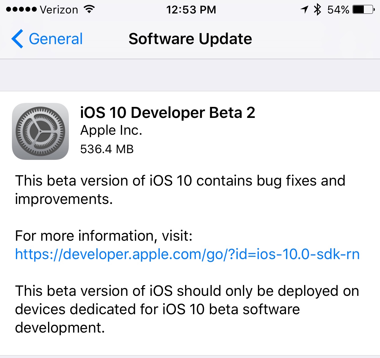 ios 10 beta for developer