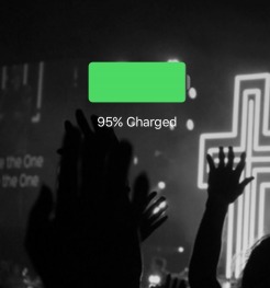 iphone is 95% charged