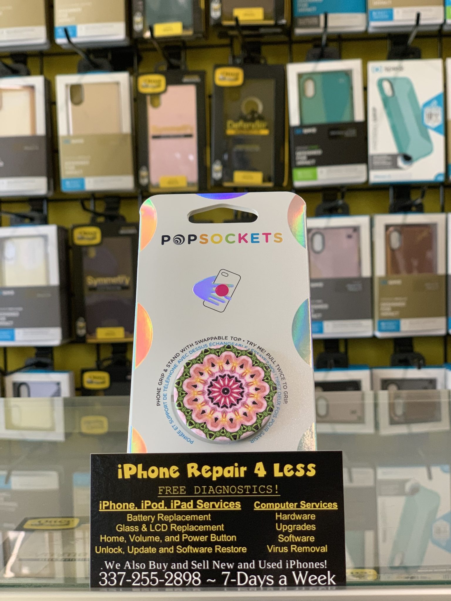 PopSockets for sale at iPhone Repair 4 Less in North Lafayette 